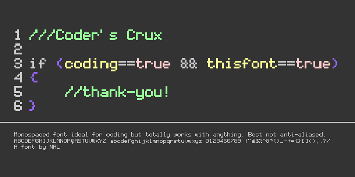 Coder's Crux Font
