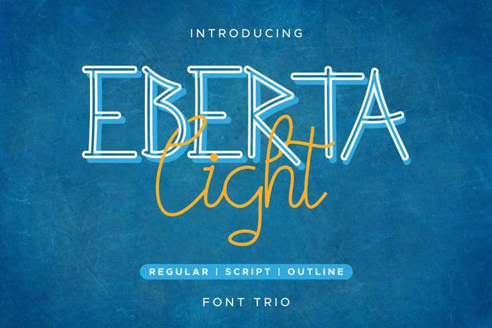 Eberta Light Font poster