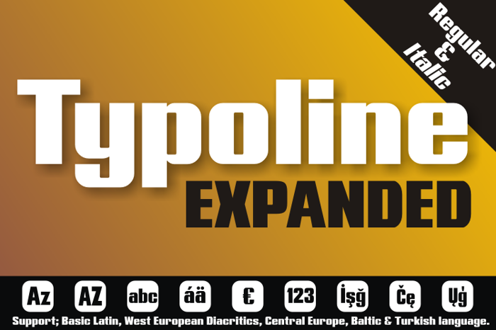 Typoline Expanded Font poster