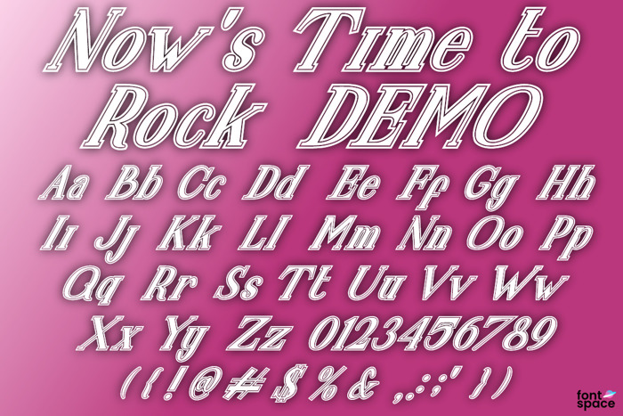 Now's Time to Rock Font poster