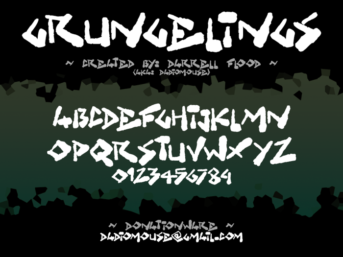 Grungelings Font poster