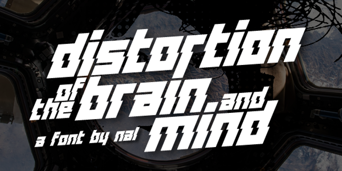 Distortion Of The Brain And Min Font poster