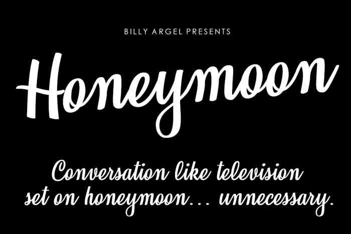 Honeymoon Font poster