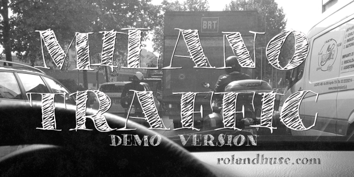 Milano Traffic Demo Font poster