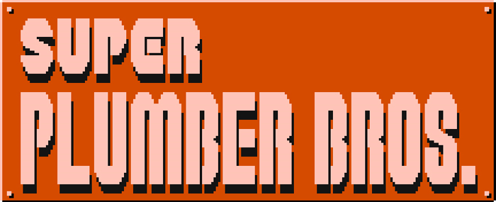 Super Plumber Brothers Font poster
