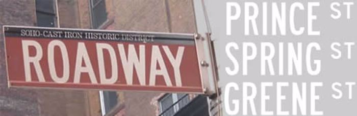 Roadway Font poster