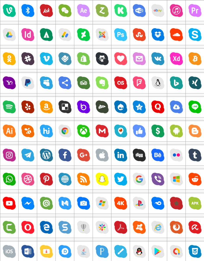 Icons Social Media 17 Font poster