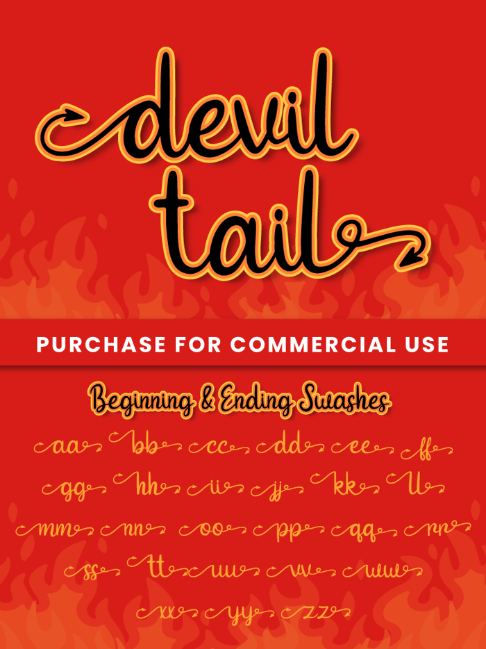 Devil Tail Font poster