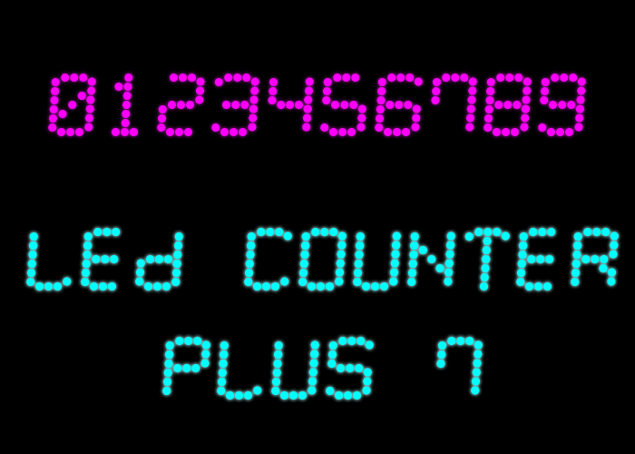 LED Counter Plus 7 Font poster
