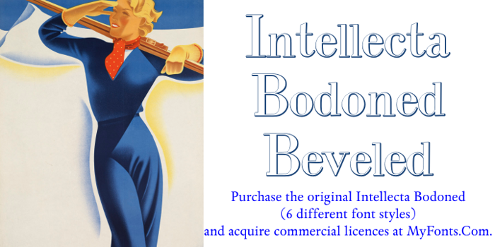 IntellectaBodoned Beveled Font poster