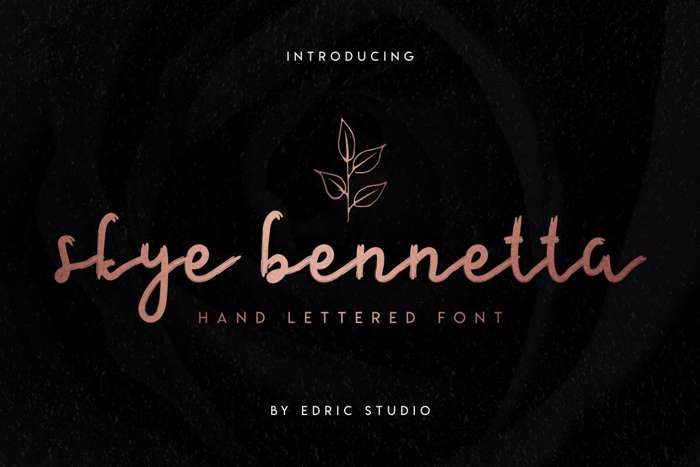 Skye Bennetta Font poster