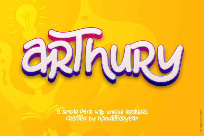 Arthury Font poster