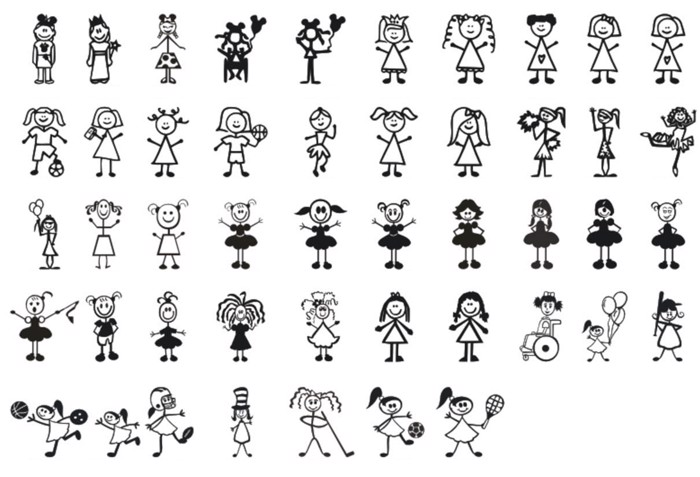 Girl Characters Font poster