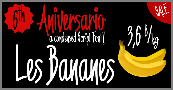 6th Aniversario Font poster