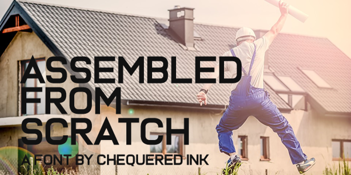 Assembled From Scratch Font poster