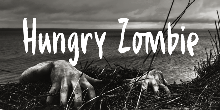 Hungry Zombie DEMO Font poster