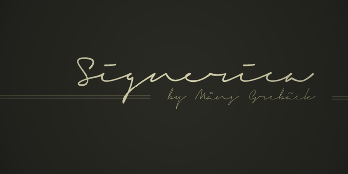 Signerica Font poster
