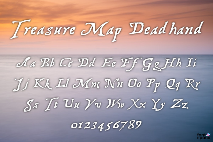 Treasure Map Deadhand Font poster