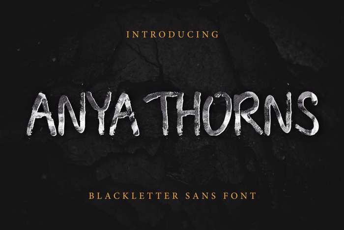 Anya Thorns Font poster
