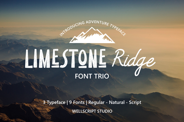 Limestone Ridge Script Font poster