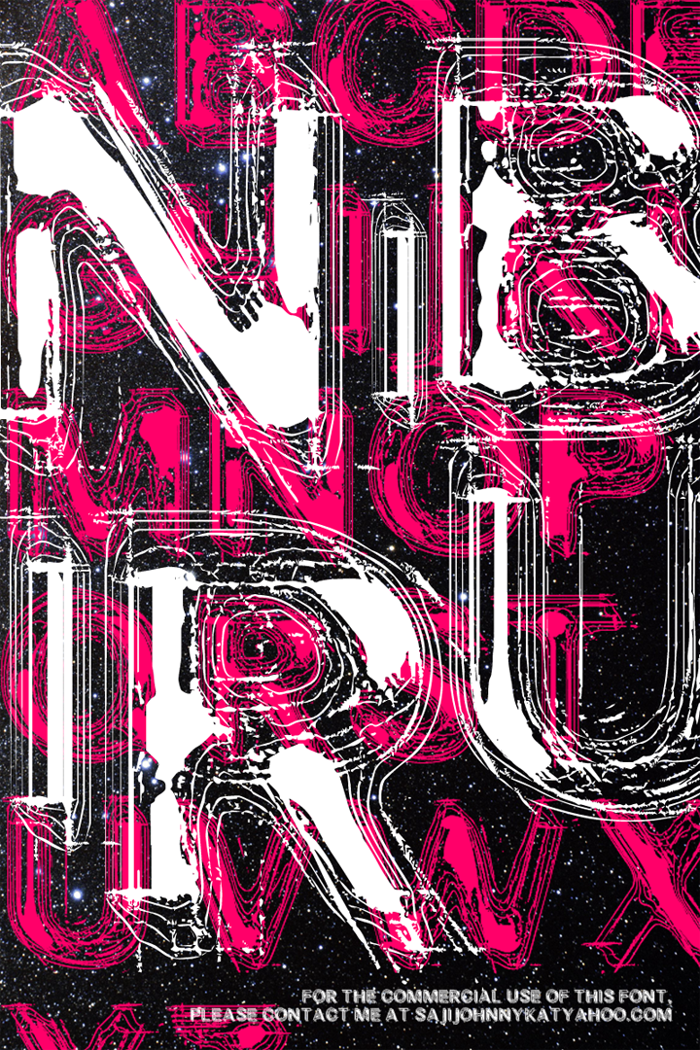 NIBIRU Font poster