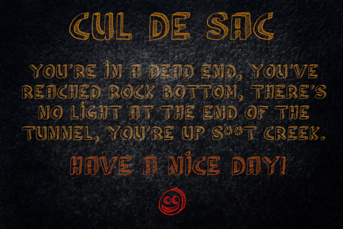 Cul De Sac Font poster