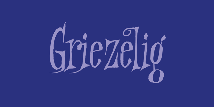 Griezelig Font poster