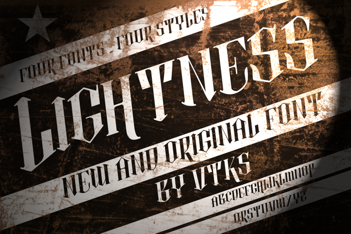 vtks lightness 2 Font poster