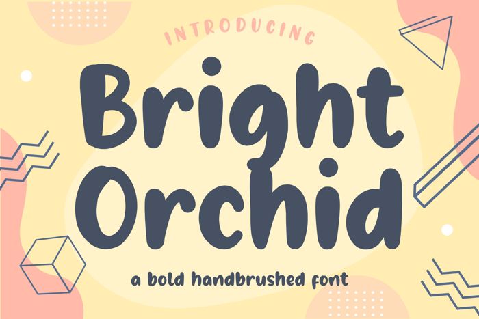 Bright Orchid Font poster