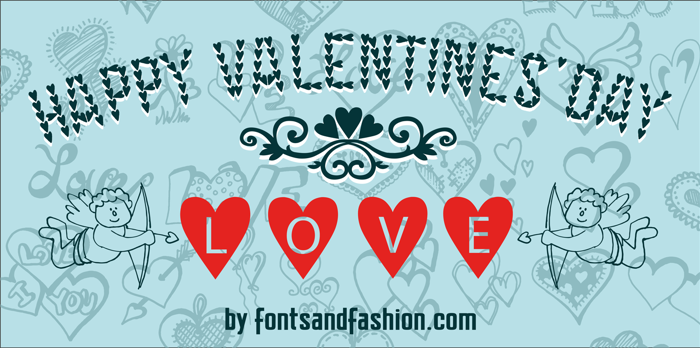 HAPPY VALENTINE'S DAY Font