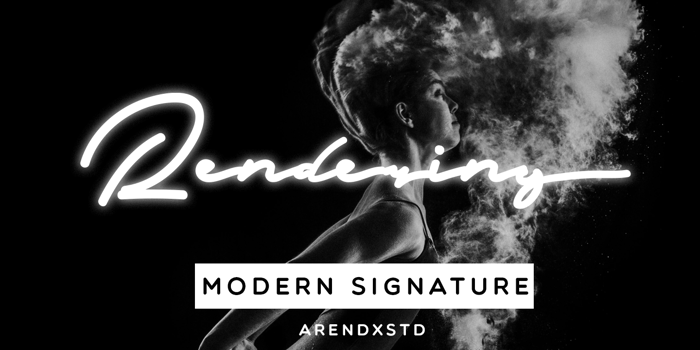 Rendering Font poster