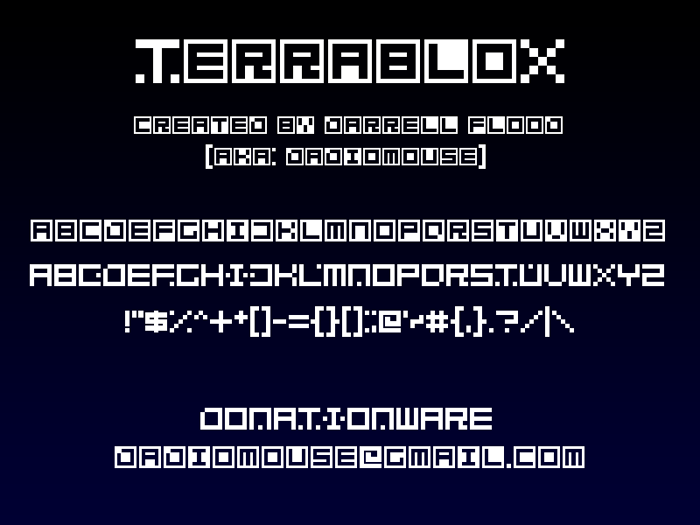 Terrablox Font poster