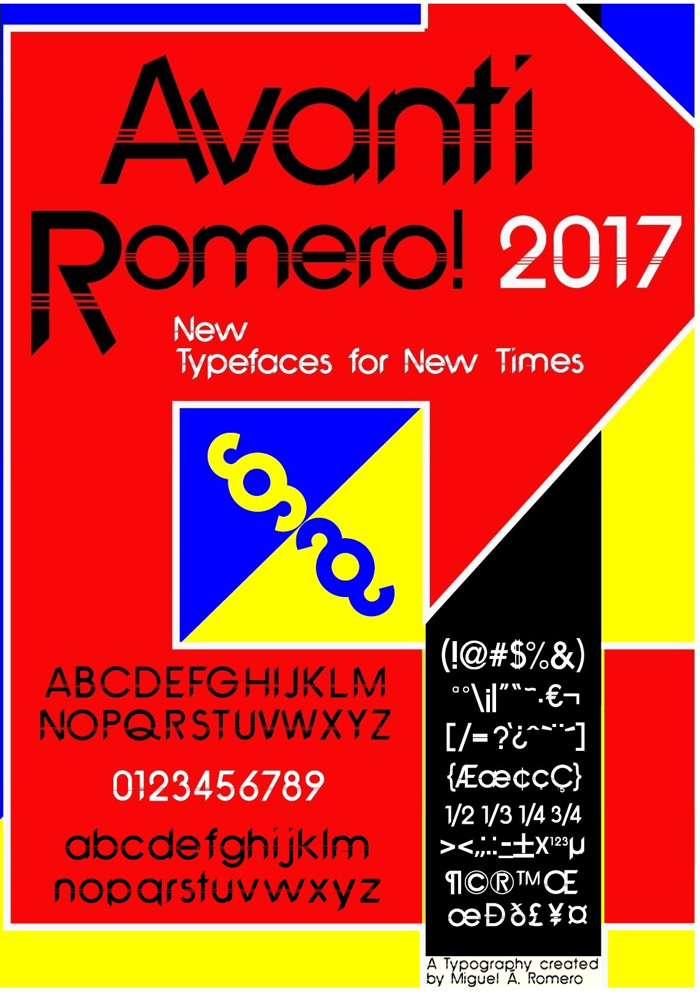 Avanti Romero Font poster