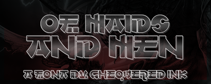 Of Maids and Men Font poster