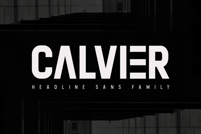 Calvier Font poster