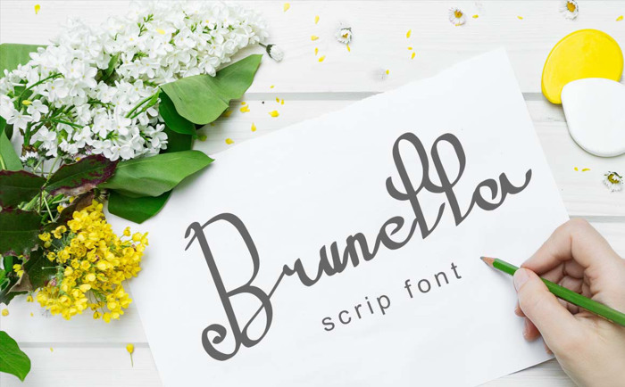 Brunella Font poster