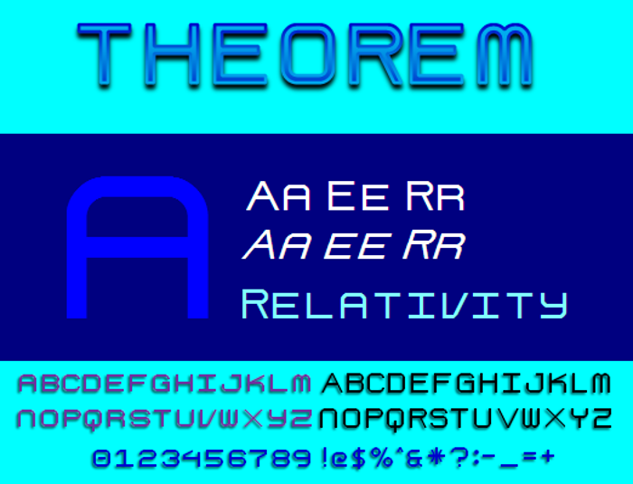 Theorem NBP Font poster