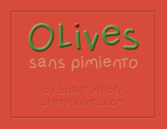 OlivessansPimiento Font poster