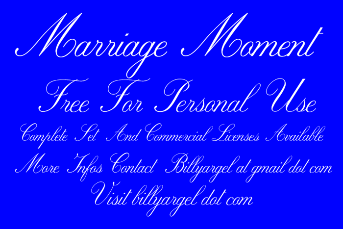 Marriage Moment Font poster