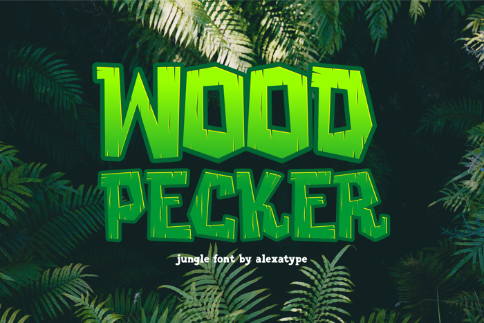 WOODPECKER Font poster