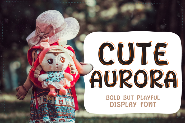 Cute Aurora Display Font