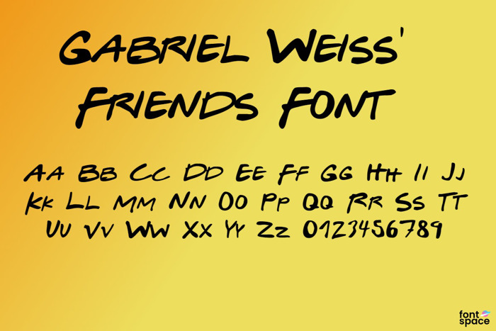 Gabriel Weiss' Friends Font poster