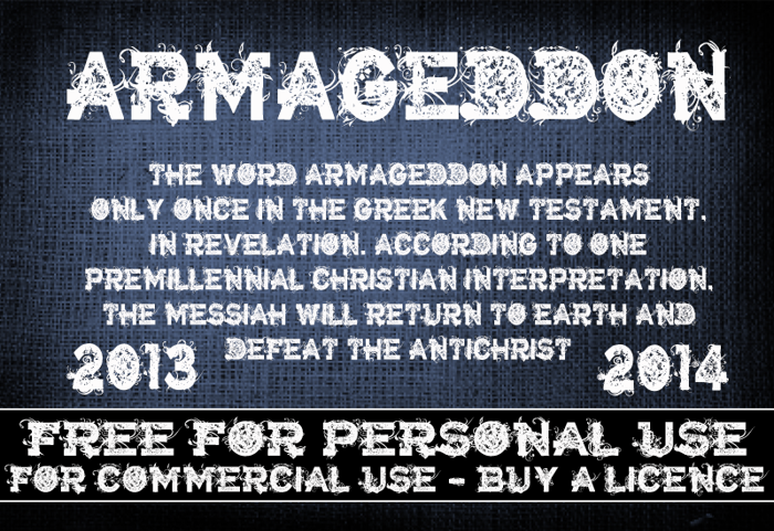 CF Armageddon Font