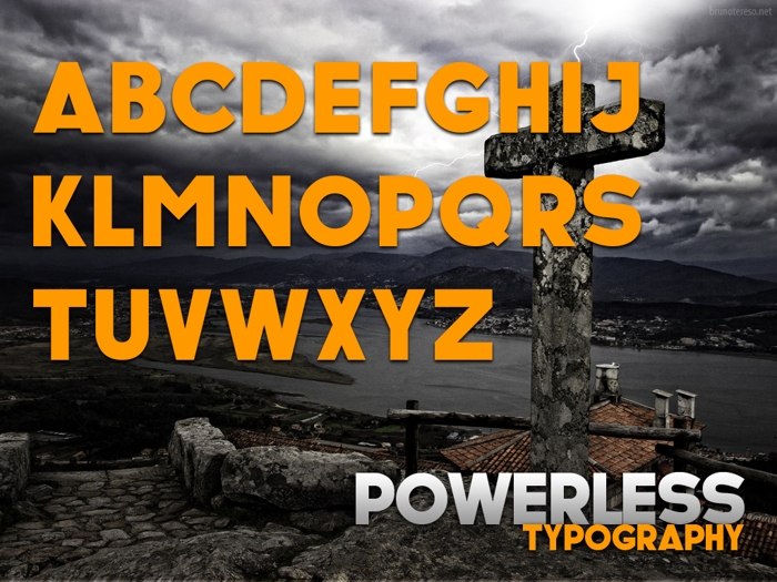 POWERLESS Font poster