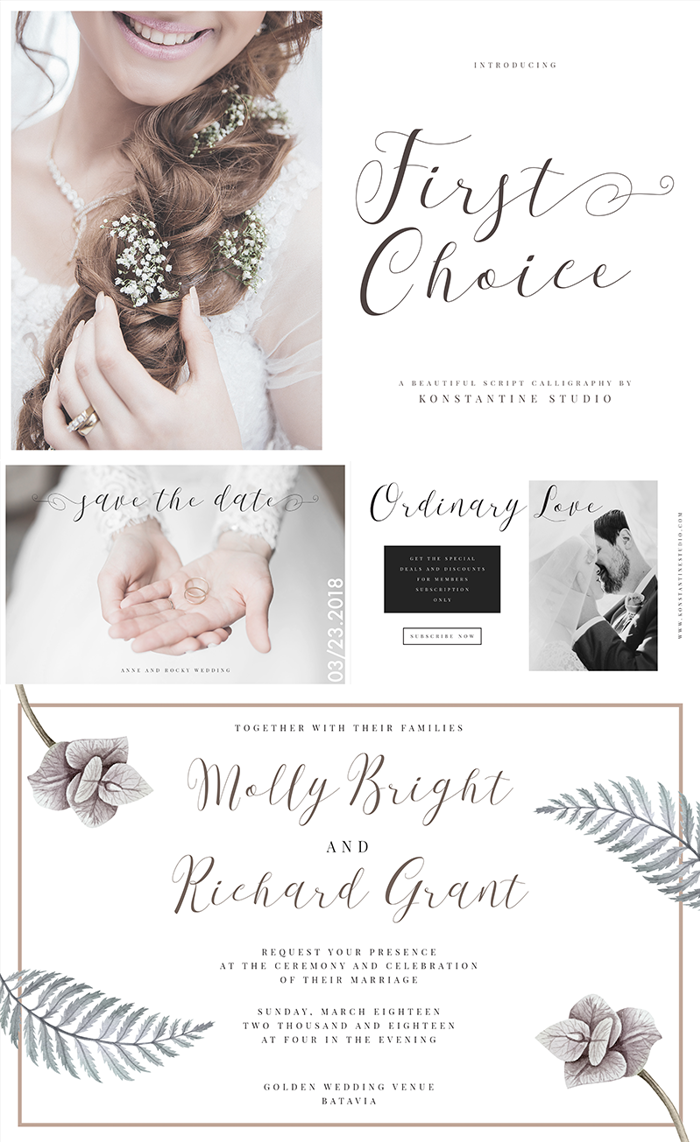 First Choice Font poster