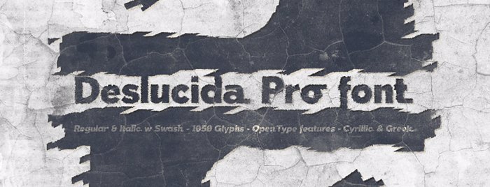 Deslucida Font poster