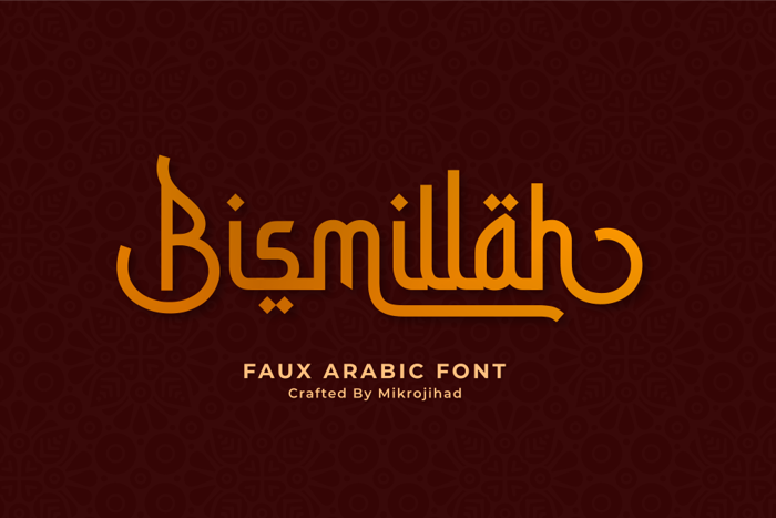 Bismillah Script Font poster