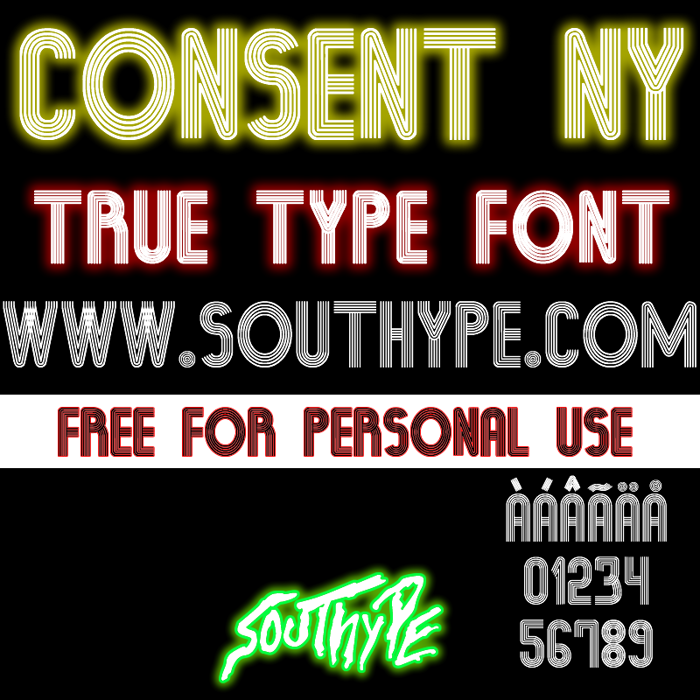 Consent Ny St Font poster
