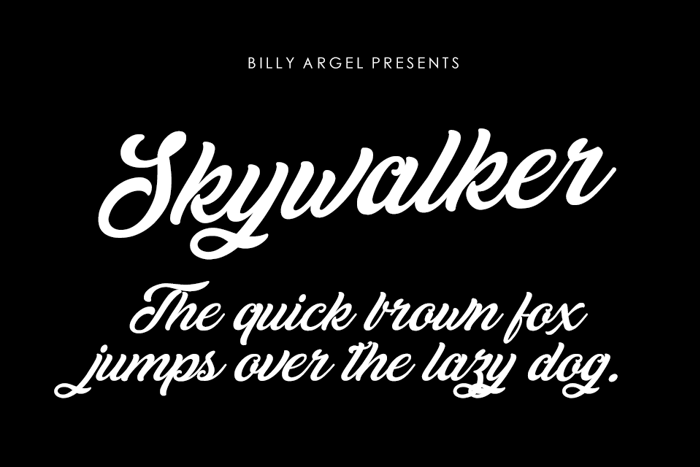 Skywalker Font poster