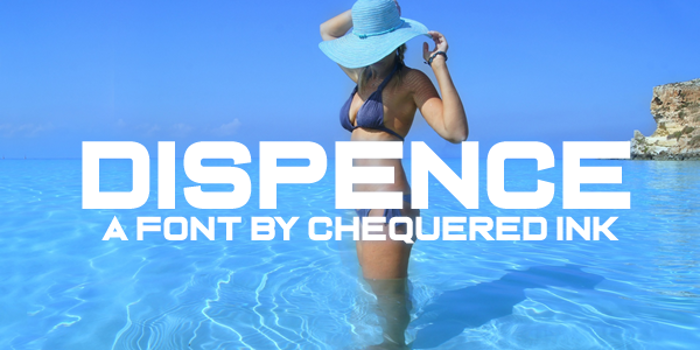 Dispence Font poster